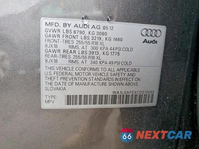 Zdjęcie 13 z 13 samochodu: 2012 AUDI Q7 PREMIUM PLUS VIN:WA1LGAFEXCD010088 - miniatura