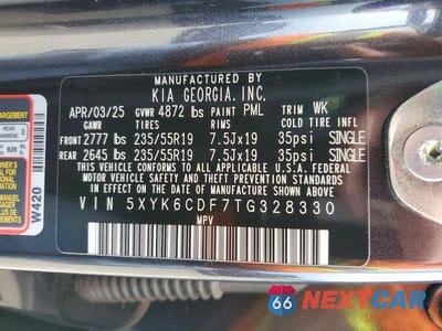 Zdjęcie 13 z 13 samochodu: 2026 KIA SPORTAGE X LINE VIN:5XYK6CDF7TG328330 - miniatura