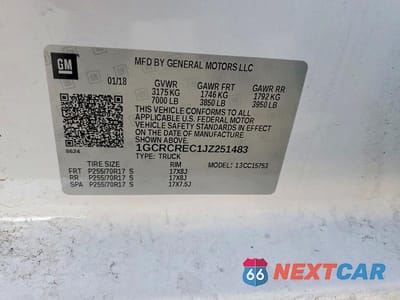 Zdjęcie 13 z 13 samochodu: 2018 CHEVROLET SILVERADO C1500 LT VIN:1GCRCREC1JZ251483 - miniatura