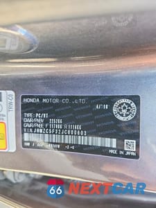 Zdjęcie 12 z 12 samochodu: 2018 HONDA CLARITY TOURING VIN:JHMZC5F32JC800603 - miniatura