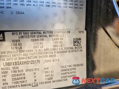 Zdjęcie 13 z 13 samochodu: 2017 BUICK ENVISION ESSENCE VIN:LRBFXBSAXHD125176 - miniatura