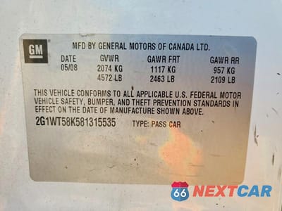 Zdjęcie 12 z 12 samochodu: 2008 CHEVROLET IMPALA LT VIN:2G1WT58K581315535 - miniatura