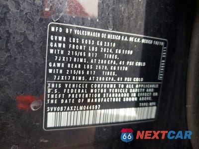 Zdjęcie 13 z 13 samochodu: 2020 VOLKSWAGEN TIGUAN S VIN:3VV0B7AX2LM044597 - miniatura