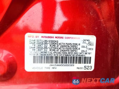 Zdjęcie 13 z 13 samochodu: 2012 MITSUBISHI OUTLANDER GT VIN:JA4JS4AX5CU000309 - miniatura