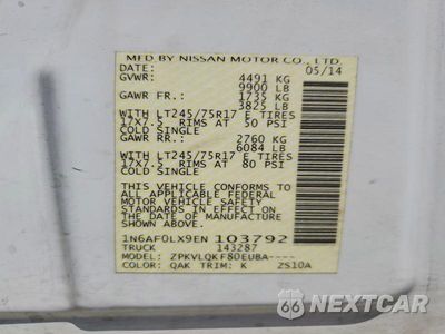 Zdjęcie 12 z 12 samochodu: 2014 NISSAN NV 2500 HD S VIN:1N6AF0LX9EN103792 - miniatura