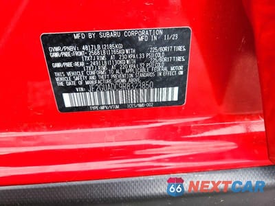 Zdjęcie 12 z 12 samochodu: 2024 SUBARU CROSSTREK PREMIUM VIN:JF2GUADC9R8323850 - miniatura