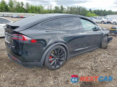 Trzecie zdjęcie samochodu z tyłu: 2019 TESLA MODEL X VIN:5YJXCAE49KF162396 - miniatura
