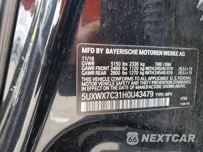 Zdjęcie 13 z 13 samochodu: 2017 BMW X3 XDRIVE35I VIN:5UXWX7C31H0U43479 - miniatura