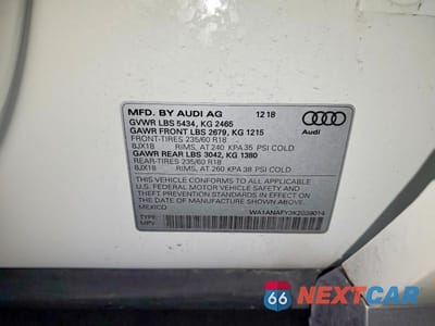 Zdjęcie 14 z 14 samochodu: 2019 AUDI Q5 PREMIUM VIN:WA1ANAFY3K2039014 - miniatura