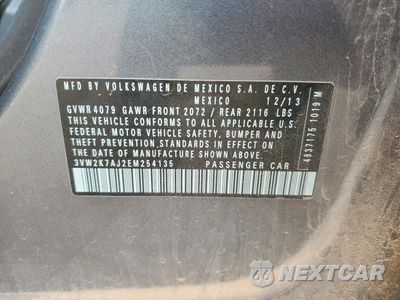 Zdjęcie 20 z 21 samochodu: 2014 VOLKSWAGEN JETTA BASE VIN:3VW2K7AJ2EM254135 - miniatura
