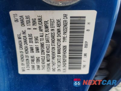 Zdjęcie 13 z 13 samochodu: 2015 HONDA CIVIC LX VIN:2HGFB2F53FH542606 - miniatura