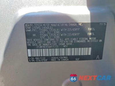 Zdjęcie 13 z 13 samochodu: 2016 TOYOTA RAV4 XLE VIN:2T3RFREV5GW415335 - miniatura