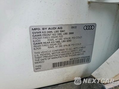 Zdjęcie 13 z 13 samochodu: 2023 AUDI Q5 E PREMIUM PLUS 55 VIN:WA1E2AFY1P2026330 - miniatura