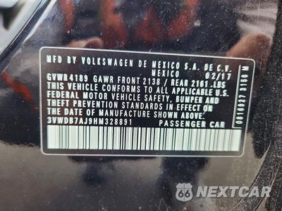 Zdjęcie 12 z 12 samochodu: 2017 VOLKSWAGEN JETTA SE VIN:3VWDB7AJ9HM328891 - miniatura