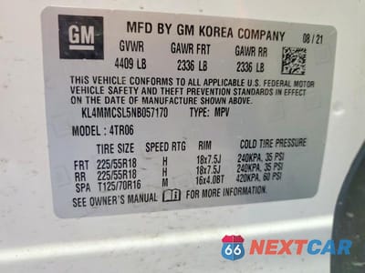 Zdjęcie 13 z 13 samochodu: 2022 BUICK ENCORE GX PREFERRED VIN:KL4MMCSL5NB057170 - miniatura