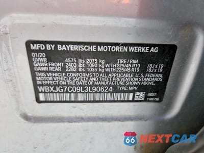 Zdjęcie 13 z 13 samochodu: 2020 BMW X1 SDRIVE28I VIN:WBXJG7C09L3L90624 - miniatura