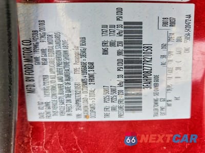 Zdjęcie 13 z 13 samochodu: 2007 FORD FUSION SEL VIN:3FAHP08Z77R210581 - miniatura