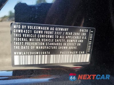 Zdjęcie 13 z 13 samochodu: 2025 VOLKSWAGEN GTI S VIN:WVWLA7CD6SW228974 - miniatura