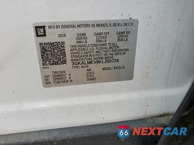 Zdjęcie 12 z 12 samochodu: 2019 GMC TERRAIN SLE VIN:3GKALMEV8KL200724 - miniatura