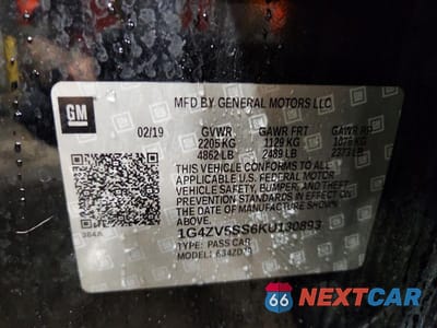 Zdjęcie 12 z 12 samochodu: 2019 BUICK LACROSSE AVENIR VIN:1G4ZV5SS6KU130893 - miniatura