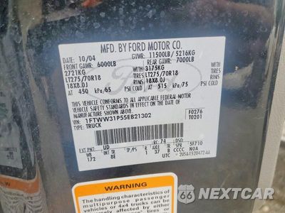 Zdjęcie 12 z 12 samochodu: 2005 FORD F350 SRW SUPER DUTY VIN:1FTWW31P55EB21302 - miniatura