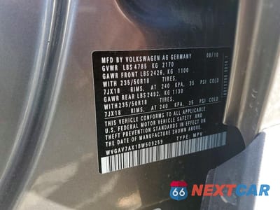Zdjęcie 13 z 13 samochodu: 2011 VOLKSWAGEN TIGUAN S VIN:WVGAV7AX1BW509259 - miniatura