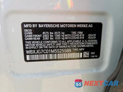 Zdjęcie 12 z 12 samochodu: 2021 BMW X1 SDRIVE28I VIN:WBXJG7C01M5S25589 - miniatura