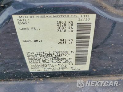 Zdjęcie 13 z 13 samochodu: 2019 NISSAN ALTIMA SL VIN:1N4BL4EV7KC162131 - miniatura