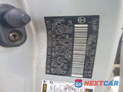 Zdjęcie 12 z 12 samochodu: 2006 TOYOTA COROLLA CE VIN:JTDBR32E760062108 - miniatura