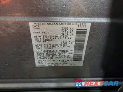 Zdjęcie 12 z 12 samochodu: 2024 NISSAN MURANO VIN:5N1AZ2DS2RC109245 - miniatura