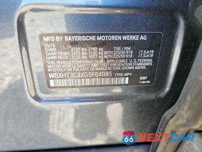 Zdjęcie 13 z 13 samochodu: 2016 BMW X1 XDRIVE28I VIN:WBXHT3C3XG5F64985 - miniatura