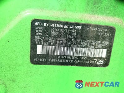 Zdjęcie 13 z 13 samochodu: 2014 MITSUBISHI MIRAGE DE VIN:ML32A3HJ9EH016150 - miniatura