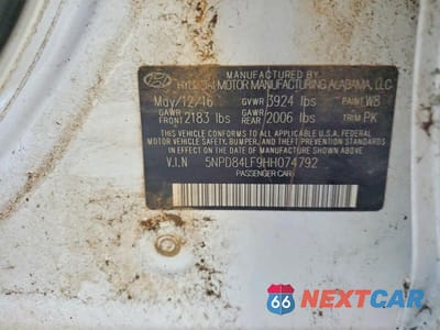 Zdjęcie 12 z 12 samochodu: 2017 HYUNDAI ELANTRA SE VIN:5NPD84LF9HH074792 - miniatura
