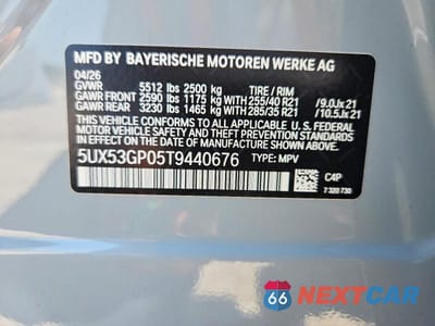 Zdjęcie 13 z 13 samochodu: 2026 BMW X3 30 XDRIVE VIN:5UX53GP05T9440676 - miniatura