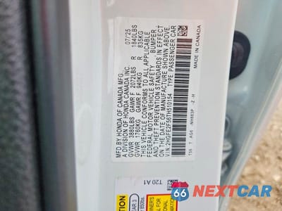 Zdjęcie 13 z 13 samochodu: 2026 HONDA CIVIC SPORT VIN:2HGFE2F56TH510154 - miniatura