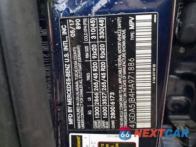 Zdjęcie 12 z 12 samochodu: 2017 MERCEDES-BENZ GLE 350 VIN:4JGDA5JB4HA971886 - miniatura