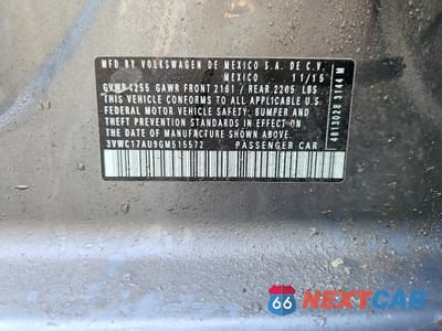 Zdjęcie 12 z 12 samochodu: 2016 VOLKSWAGEN GOLF SPORTWAGEN S VIN:3VWC17AU9GM515572 - miniatura
