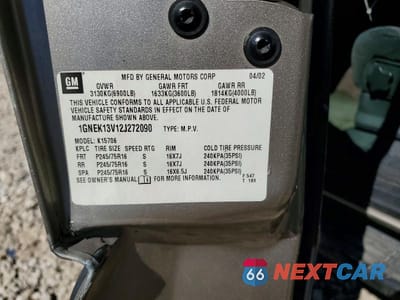 Zdjęcie 13 z 13 samochodu: 2002 CHEVROLET TAHOE VIN:1GNEK13V12J272090 - miniatura