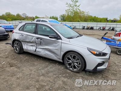 Czwarte zdjęcie samochodu z boku: 2019 HYUNDAI ELANTRA GT N LINE VIN:KMHH55LC8KU107361 - miniatura