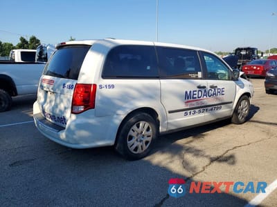 Trzecie zdjęcie samochodu z tyłu: 2016 DODGE GRAND CARAVAN SE VIN:2C4RDGBG9GR259634 - miniatura