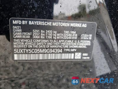 Zdjęcie 14 z 14 samochodu: 2021 BMW X3 XDRIVE30I VIN:5UXTY5C05M9G94394 - miniatura