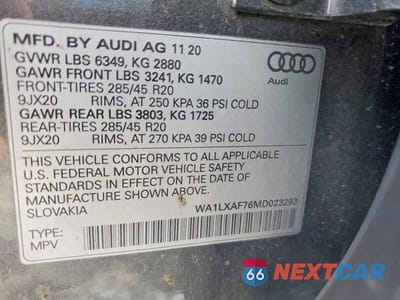 Zdjęcie 14 z 14 samochodu: 2021 AUDI Q7 PREMIUM PLUS VIN:WA1LXAF76MD023293 - miniatura