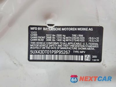 Zdjęcie 13 z 13 samochodu: 2023 BMW X4 M40I VIN:5UX43DT01P9P95267 - miniatura