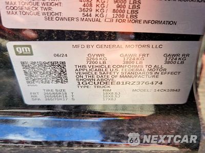 Zdjęcie 13 z 13 samochodu: 2024 CHEVROLET SILVERADO K1500 RST VIN:1GCUDEE81RZ376474 - miniatura