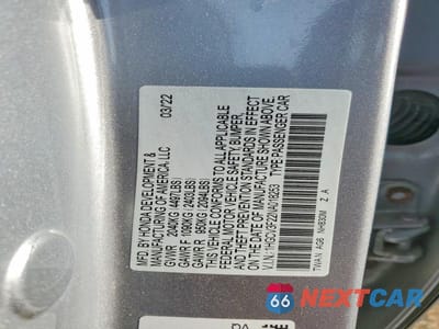 Zdjęcie 12 z 12 samochodu: 2022 HONDA ACCORD HYBRID SPORT VIN:1HGCV3F22NA018253 - miniatura
