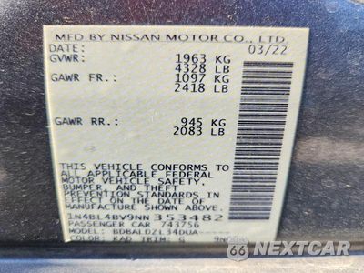 Zdjęcie 13 z 13 samochodu: 2022 NISSAN ALTIMA S VIN:1N4BL4BV9NN353482 - miniatura