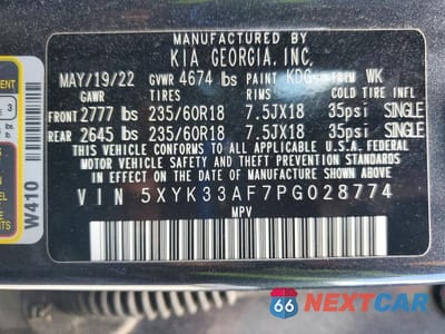 Zdjęcie 13 z 13 samochodu: 2023 KIA SPORTAGE EX VIN:5XYK33AF7PG028774 - miniatura