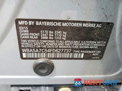 Zdjęcie 13 z 13 samochodu: 2015 BMW 528 XI VIN:WBA5A7C54FD627737 - miniatura