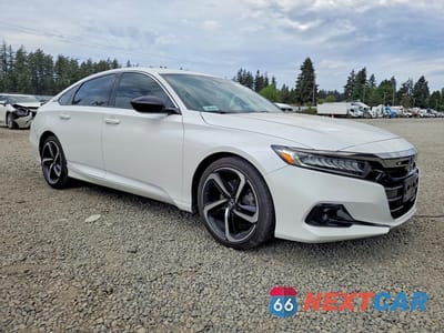 Czwarte zdjęcie samochodu z boku: 2021 HONDA ACCORD SPORT VIN:1HGCV1F38MA031097 - miniatura