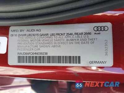 Zdjęcie 12 z 12 samochodu: 2017 AUDI A6 PREMIUM PLUS VIN:WAUD8AFCXHN039238 - miniatura